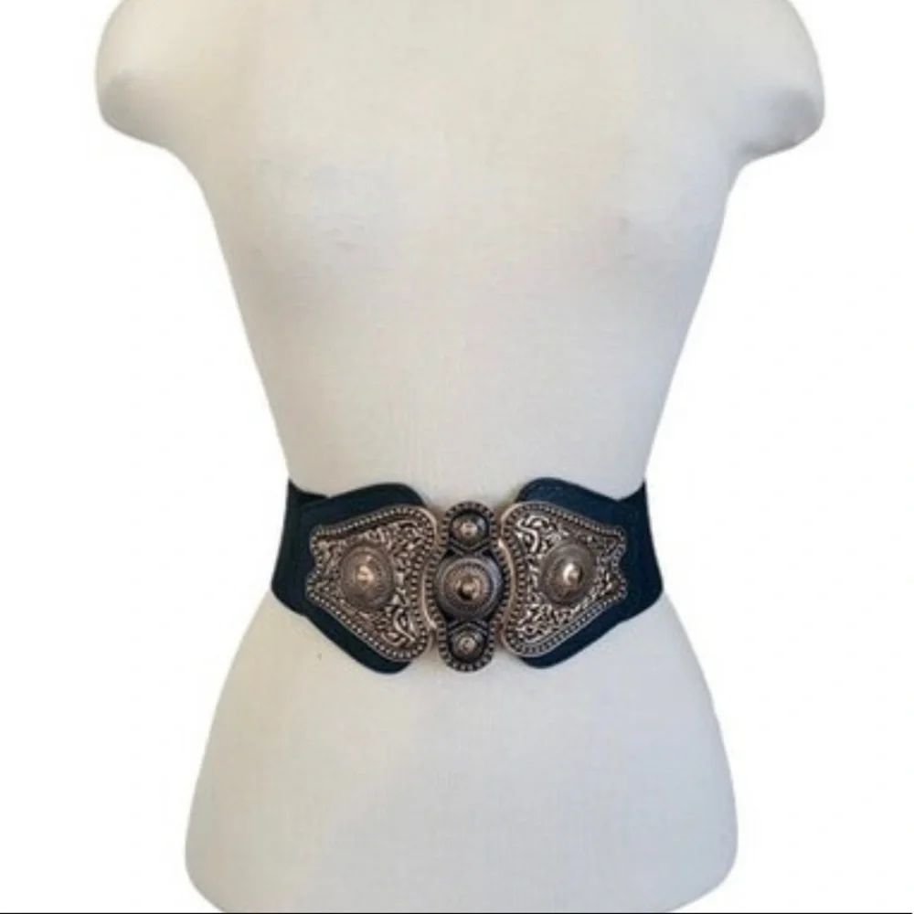 Metal Leather Western Gypsy Cow Girl Boho Chic Belt